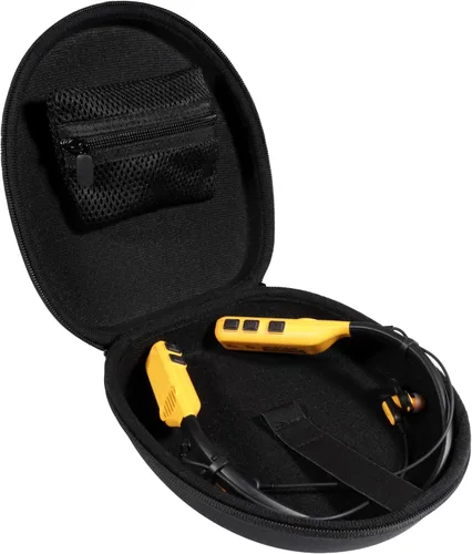 Miniatura 4 de Funda compatible con auriculares DEWALT con banda para el cuello y auriculares 2 en 1 con altavoces integrados (negro)