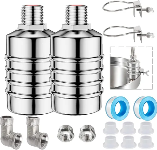 Miniatura 10 de Válvula Flotadora de Control Automático de Nivel de Agua 1/2" 3/4" - Acero Inoxidable 304, Sin Bomba Necesaria para Tanques de Agua, Estanques de 1