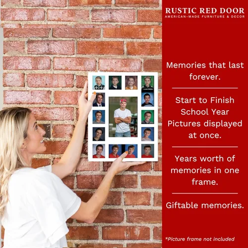 Miniatura 3 de Rustic Red Door Co. RRD Class of 2036 - Tapete de fotos (11 x 14), marco de fotos para collage de fotos, marco de fotos escolares, marco de fotos