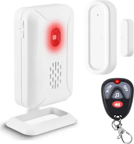 Miniatura 13 de Alarmas de puerta cuando se abre, GreenCYCLE - Campanillas de puerta cuando se abre la puerta con volumen ajustable de 4 niveles, rango de 600 pies