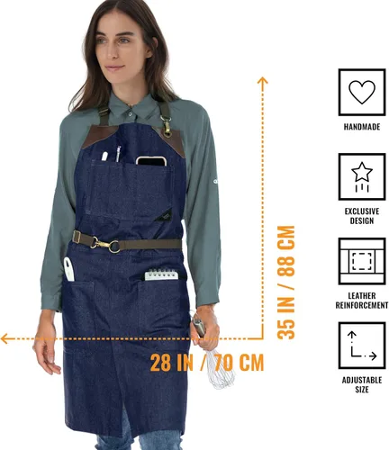 Miniatura 3 de Under NY Sky Denim duradero sin atar, refuerzo de cuero y pierna dividida