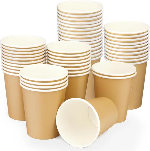 Miniatura 8 de Paquete de 25 vasos de papel desechables negros de 8 onzas, tazas de café caliente, taza de té de papel, vasos desechables, vasos para bebidas