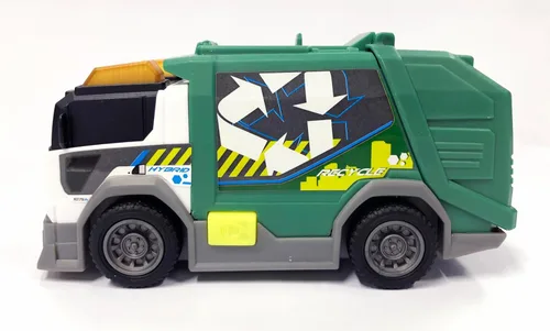 Miniatura 3 de Dickie Toys Camión de reciclaje, efectos de sonido y luz de advertencia para recolección de basura, 5.9 in, portón trasero con mecanismo