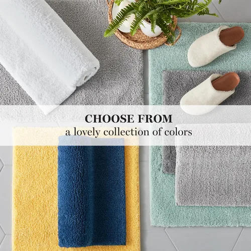 Miniatura 6 de MARTHA STEWART Drylon - Alfombra de baño de microfibra – 1 pieza, felpa ultrasuave, antideslizante, gruesa, alfombras de baño lavables, accesorios