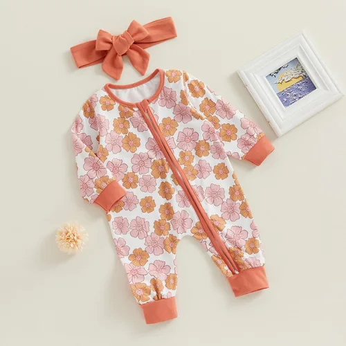 Miniatura 3 de Mameluco para bebé recién nacido, ropa de otoño de manga larga, con cremallera, mameluco de algodón orgánico de una pieza