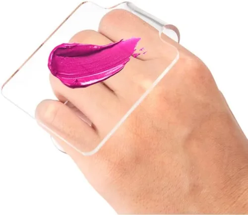 Paleta de mezcla de maquillaje de mano, paleta de mano de maquillaje, paleta de manicura de uñas acrílicas, paleta de sombra de ojos, paleta de