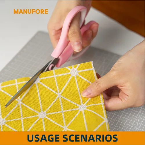 Miniatura 7 de MANUFORE Juego de alfombrillas de corte gris A3, A4, A5 con escala de centímetro y pulgadas, tabla de cortar autocurable con 5 capas de grosor