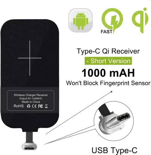 Miniatura 3 de Nillkin Receptor y adaptador de carga inalámbrica, módulo receptor de cargador inalámbrico Qi para Google Pixel, Samsung Galaxy A51/A52/A53/A54/A55