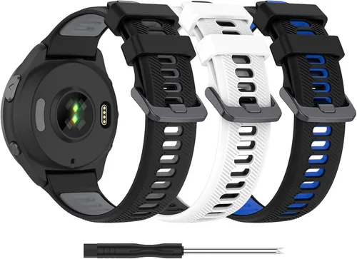 Miniatura 11 de Correa de repuesto compatible con Garmin Forerunner 965/955/945/935, Garmin Fenix 5/Fenix 6 GPS Smart Watch, correa de reloj de silicona ajustable 6