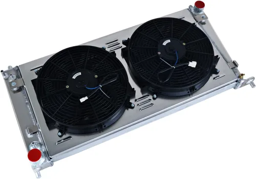 Miniatura 5 de Radiador de aluminio de 4 núcleos compatible con Ford F150 F250 F350 Super Duty Expedition 4.2l 4.6l 5.4l V8 Lariat con ventiladores eléctricos Kit