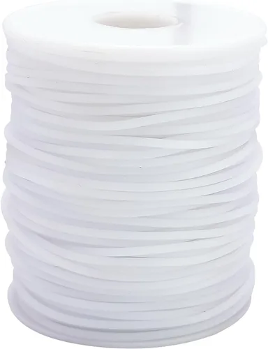 Miniatura 20 de Cable de tubo hueco de goma de 54 yardas, tubo de 0.079 pulgadas, cable de barbero para tejer con agujero de 0.039 pulgadas (0.039 in), protector