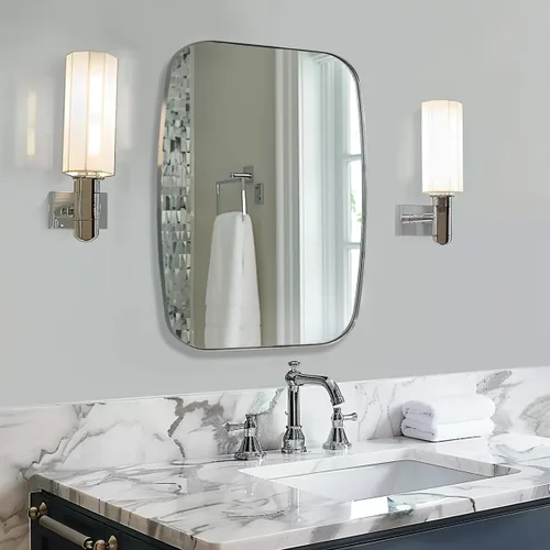 Miniatura 72 de ANDY STAR - Espejos ovalados negros para baño, espejo grande de 24x36 pulgadas con marco de metal negro mate oblongo para pared, espejo moderno