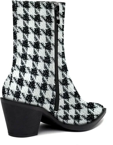 Miniatura 5 de WAYDERNS Botas altas de tacón medio para mujer, con cierre de cremallera, de 2.2 pulgadas