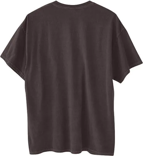 Miniatura 5 de Remidoo - Camiseta informal de gran tamaño para mujer, de manga corta, con estampado de letras, sol y luna
