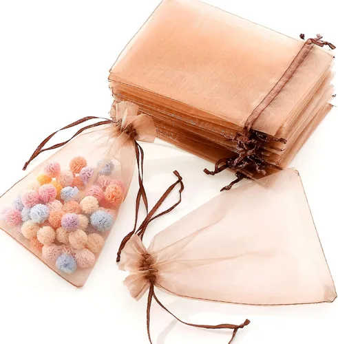 Miniatura 13 de Hopttreely 100 bolsas de organza transparentes premium, bolsas de regalo para bodas blancas, bolsas de joyería de 4 x 4.72 pulgadas para fiestas
