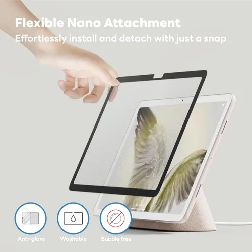 Miniatura 2 de Penoval Protector de pantalla desmontable Paperfeel para tableta Google Pixel 2023, Nano Tech reutilizable, fácil de instalar y quitar