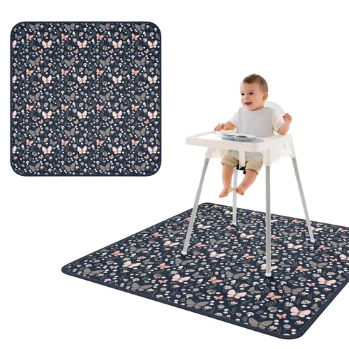 Miniatura 45 de BapronBaby Adventure Awaits - Tapete impermeable para debajo de sillas altas, suelos, mesas, tiempo de juego o artes y manualidades, lavable a