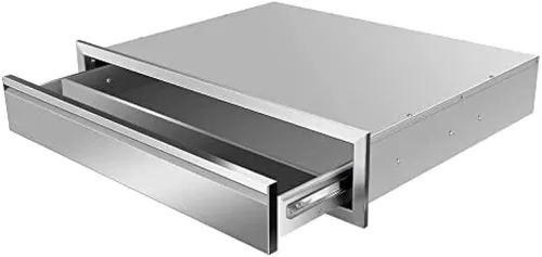 Miniatura 10 de Cajones de cocina para exteriores, cajones de barbacoa de triple acceso de acero inoxidable con asa, cajones de isla para cocinas al aire libre