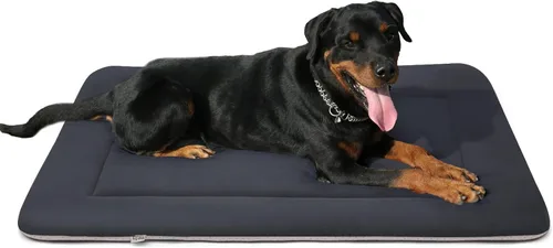 Miniatura 10 de Magic Dog Cama grande para perros – Almohadilla suave para jaula de 42 pulgadas, lavable a máquina, con parte inferior antideslizante, color café