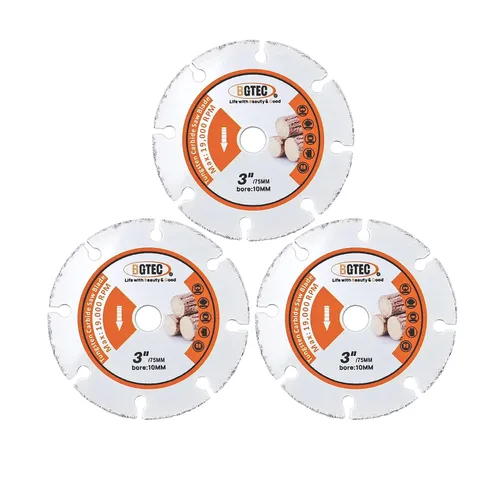 Miniatura 35 de BGTEC Hoja turbo de granito de diamante, disco de corte de 3 pulgadas/2.953 in para hormigón, hormigón reforzado, piedras artificiales duras