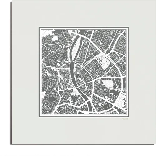 Miniatura 27 de O3 Design Studio Mapa de corte de papel Madrid negro mate de 20 x 20 pulgadas