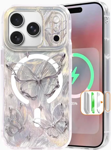Miniatura 122 de I-MGAE-IN-AR Funda compacta para iPhone 11, diseño de mariposa, marco de protección de lente de cámara con diamante 3D, bonitas fundas protectoras