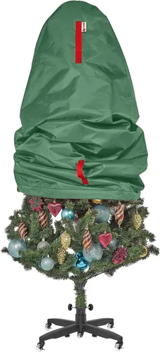 Bolsa de almacenamiento vertical para árbol de Navidad - Se adapta a árboles artificiales de 3 pies de Navidad y topiario, cubierta vertical Verde