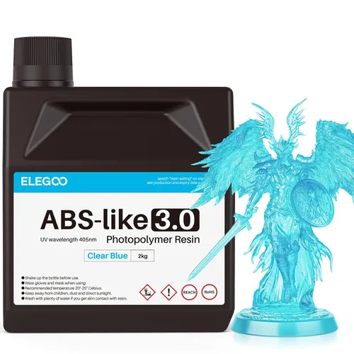 Miniatura 11 de ELEGOO 8K Resina similar a ABS 3.0, Resina de fotopolímero de curado UV 405nm, Resina ABS mejorada para impresión 3D, mayor precisión, menor
