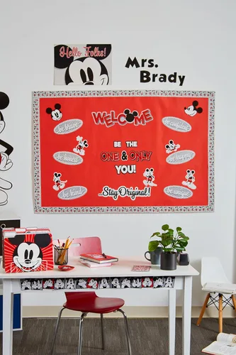 Miniatura 5 de Eureka Disney Retro Mickey Mouse Poses - Moldura decorativa para aula y tablón de anuncios para profesores, 2.25 pulgadas de ancho, 12 tiras para 37
