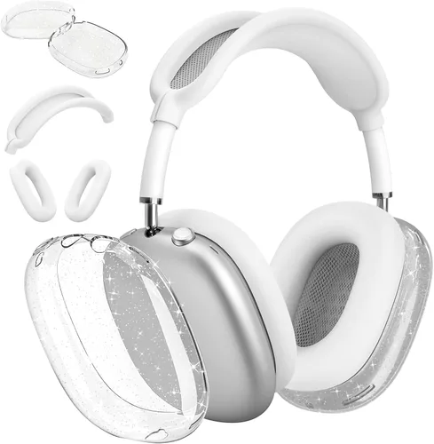 Miniatura 14 de Aircawin Funda transparente para AirPods Max, funda transparente a prueba de golpes para Airpods Max, funda protectora de TPU suave antiarañazos,