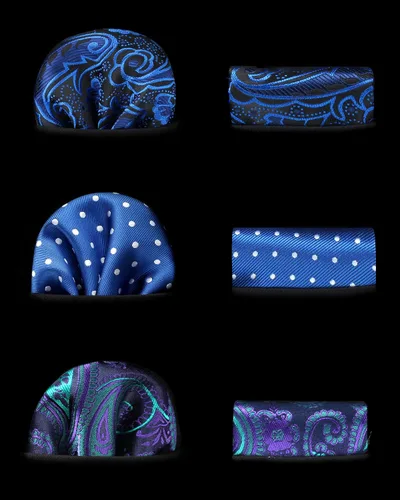 Miniatura 64 de HISDERN Juego de corbatas extralargas para hombre y pañuelo de bolsillo de 63 pulgadas, colección XL, caja de regalo, corbata, lote de 3