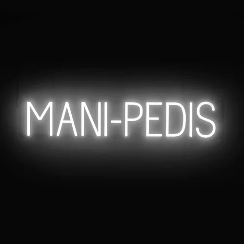 Miniatura 32 de SpellBrite MANI-PEDIS - Letrero para salones de manicura Letreros relacionados con salones de uñas con aspecto de neón, luz LED roja 33.4 x 6.3