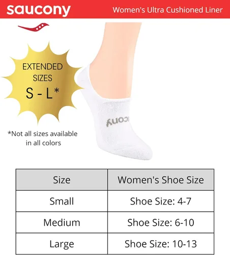 Miniatura 3 de Saucony 8 pares de calcetines invisibles acolchados invisibles para mujer