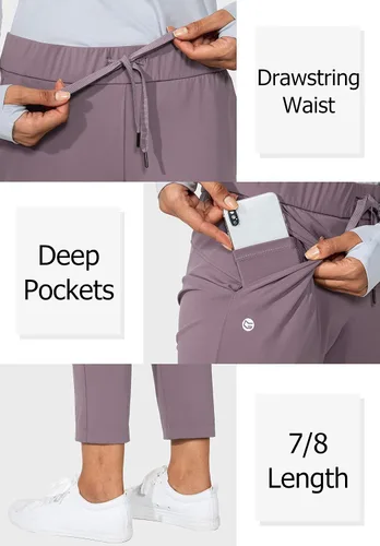 Miniatura 4 de G Gradual - Pantalones de mujer con bolsillos profundos de 78, pantalones de chándal elásticos para golf, deportes, relajación, viajes, trabajo