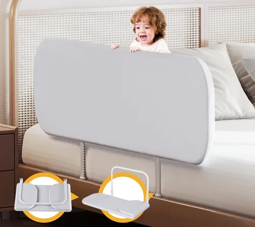 Rieles de cama para niños pequeños para viajes, barandilla de cama portátil para cuna, camas individuales, queen, matrimonial, king, fácil de