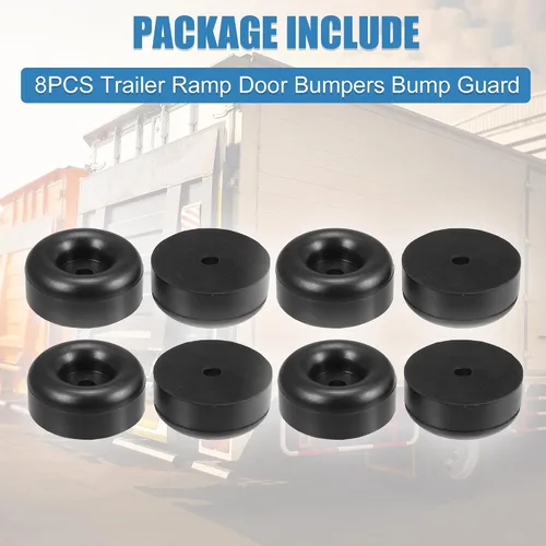 Miniatura 7 de X AUTOHAUX 8 piezas de 2.5 pulgadas redondas de goma de repuesto para remolque de carga, camión, caravana, puerta, rampa, escotilla con agujeros