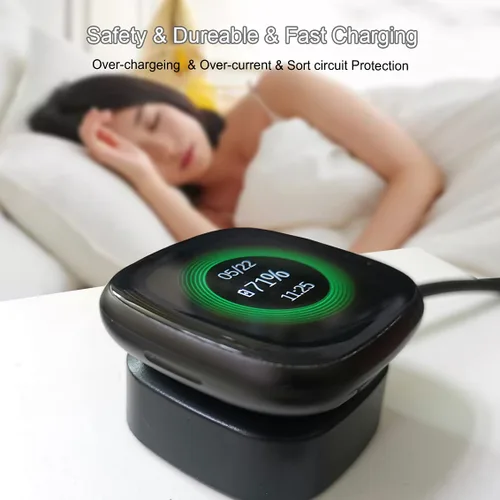 Miniatura 4 de Magnetismo fuerte compatible con cargador Fitbit Versa 3/4/Sense 1 2, cable de soporte de base de carga de repuesto para reloj inteligente
