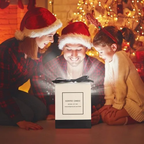 Miniatura 3 de Velas de Navidad, regalos de Navidad para mujeres y hombres, cera de soja natural 100% pura con aceites esenciales vegetales, perfectas para baño