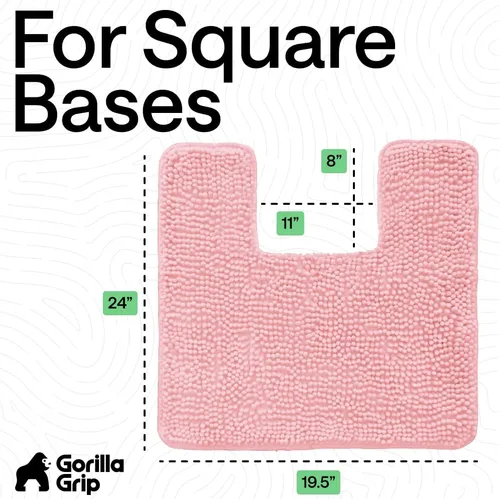 Miniatura 416 de Gorilla Grip - Tapete de baño de felpilla gruesa, suave y absorbente, secado rápido, de microfibra, con reverso de caucho, para piso de ducha, Nube