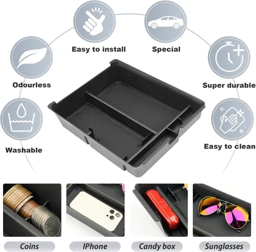 Miniatura 5 de SKTU Organizador de consola central para Honda Pilot 2025 2026 Pilot/2024-2026 Bandeja de reposabrazos para pasaporte 2025 2026 Bandeja de consola