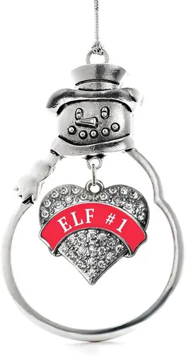 Miniatura 83 de Inspired Silver - Big Sis - Adorno de Navidad plateado - Adorno de árbol de Navidad con dije de corazón con circonita cúbica - Decoración colgante
