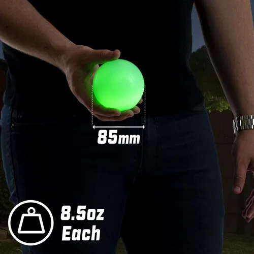 Miniatura 3 de GoSports LED Bocce Ball Game Set - Includes 8 Light Up Bocce Balls, Pallino, Case and Measuring Rope - Choose 85 mm or 100 mm