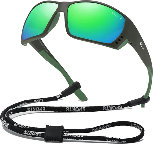 Miniatura 13 de Bevi Gafas de sol deportivas polarizadas ultraligeras TR90, lentes de montura flexibles y duraderas para hombres y mujeres Azul