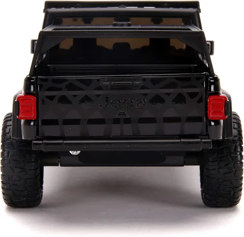 Miniatura 5 de Jada Toys Just Trucks 1:24 2020 Jeep Gladiator con estante de coche fundido a presión negro B&M, juguetes para niños y adultos