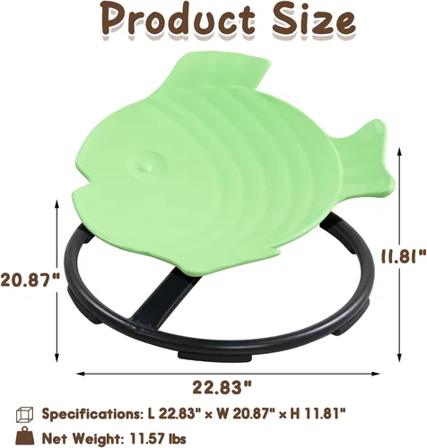 Miniatura 2 de Silla giratoria sensorial para niños con autismo y TDAH, silla giratoria para uso en interiores y exteriores, juguetes para sentarse y girar, sillas