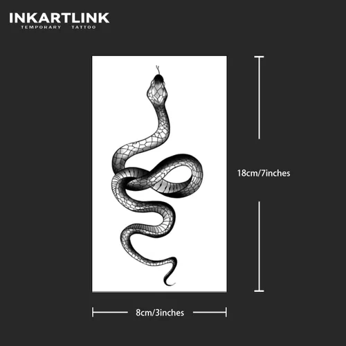 Miniatura 4 de INKARTLINK Tattoo Tech, 2 hojas de tatuajes semipermanentes medianos, tatuajes temporales de diseño artístico para adultos, dura 1-2 semanas