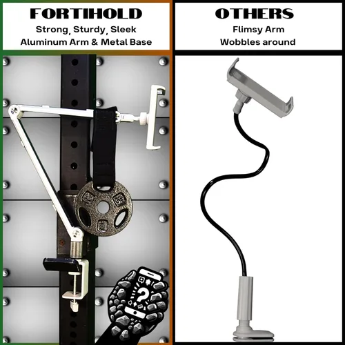 Miniatura 5 de Soporte para monitor portátil de 16 pulgadas, soporte de aluminio resistente con ajuste de ángulo infinito, gestión de cables integrada, compatible