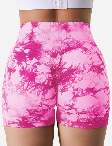 Miniatura 5 de YEOREO Pantalones cortos profesionales de entrenamiento para mujer, 3.6 pulgadas, pantalones cortos sin costuras, cintura alta, contorno, gimnasio