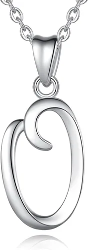 Miniatura 182 de EUDORA Collares de plata esterlina con inicial para mujer, regalos clásicos de 26 letras sin cuello para niñas, hermana, madre hija, cadena de 18