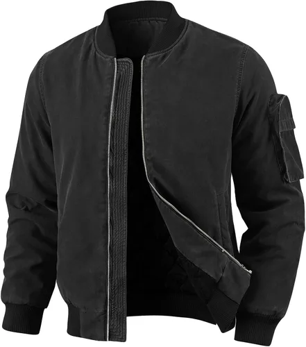 Miniatura 9 de Oymyakon Chaqueta bomber acolchada para hombre, lavada para otoño e invierno, cálida, chaquetas militares informales, abrigos acolchados